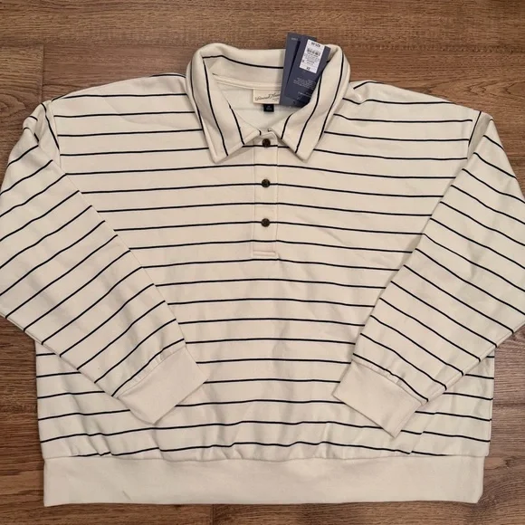NWT Universal Thread Leisure Studio Pullover Striped Sweatshirt 2X - Picture 1 of 3